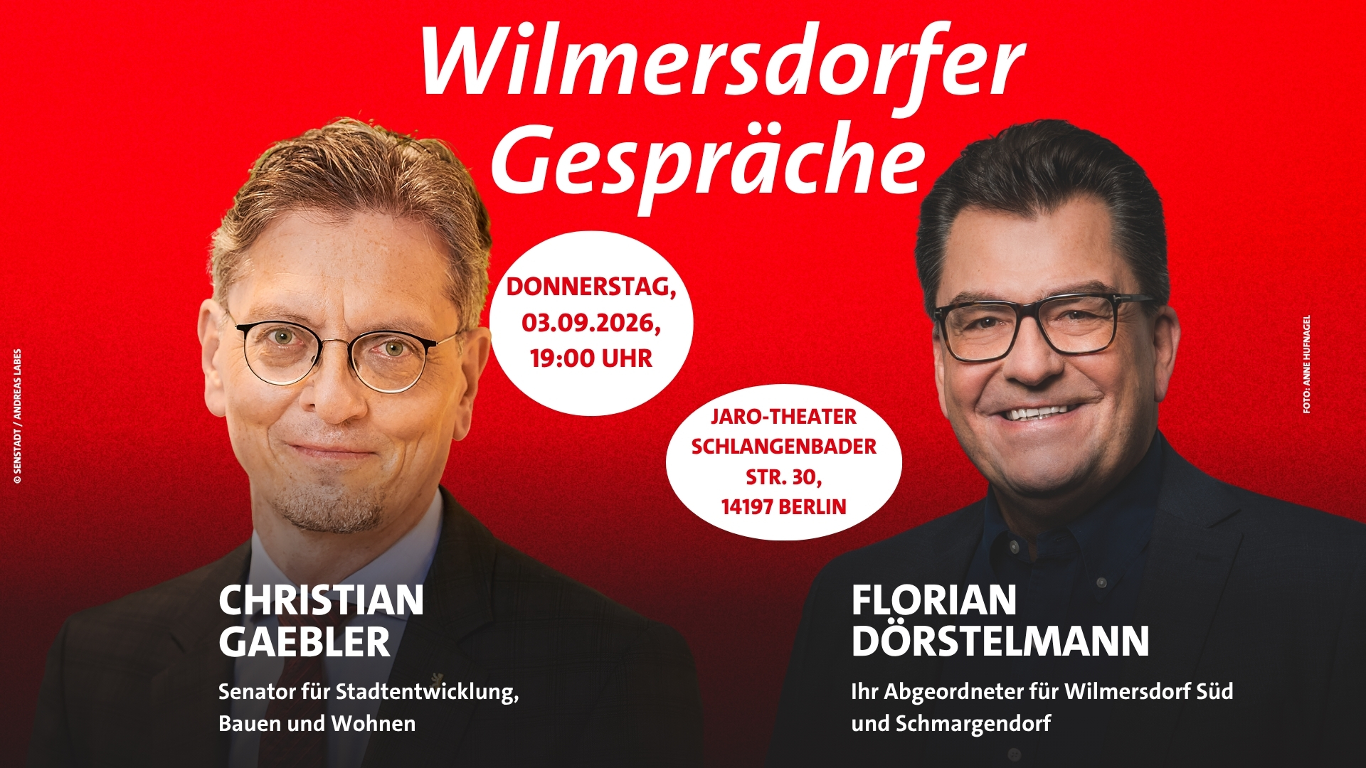 Wilmersdorfer Gespräche mit Christian Gaebler am 3. September